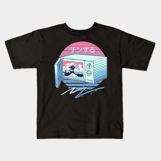 The Micro Wave! Kids T-Shirt by Vincent Trinidad Art